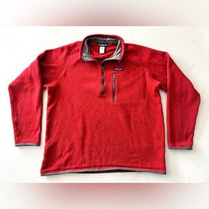 Patagonia Better Sweater 1/4 Zip Fleece Pullover - Red - Men's Size XL